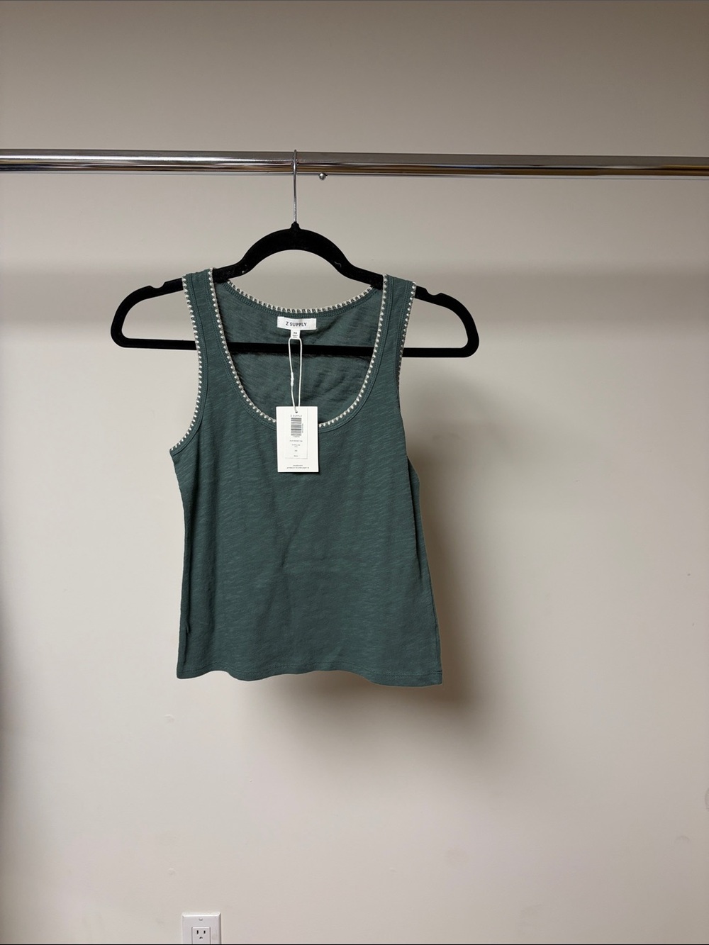 Z supply julian crochet tank everglade